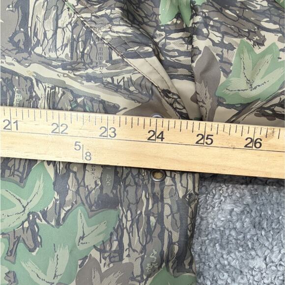 Vintage Duck Bay Snap Up Camo Rebark PVC Hunting Lined Jacket in Size Medium - Picture 4 of 8